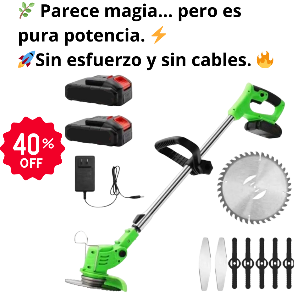Cortadora Cesped Desbrozadora 2 Baterias