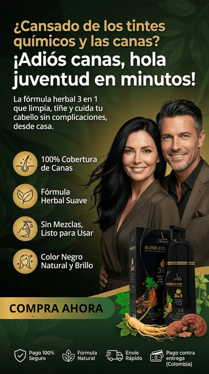 SHAMPOO 3 EN 1 PARA TEÑIR CANAS 500ML