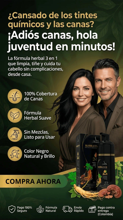 SHAMPOO 3 EN 1 PARA TEÑIR CANAS 500ML