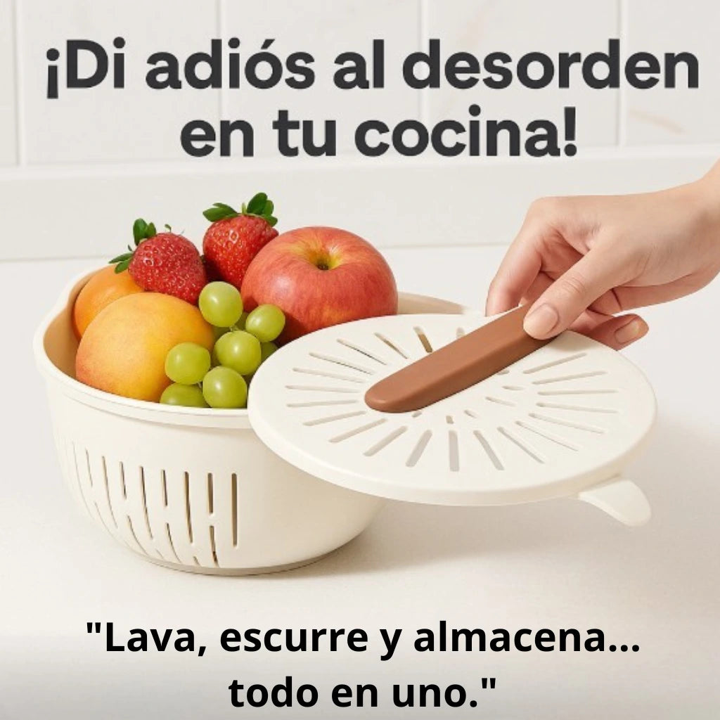 Escurridor Verduras Recipiente con tapa