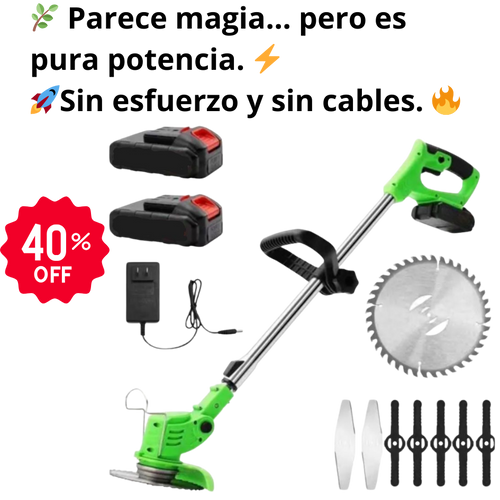 Cortadora Cesped Desbrozadora 2 Baterias